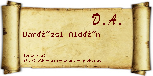 Darázsi Aldán névjegykártya